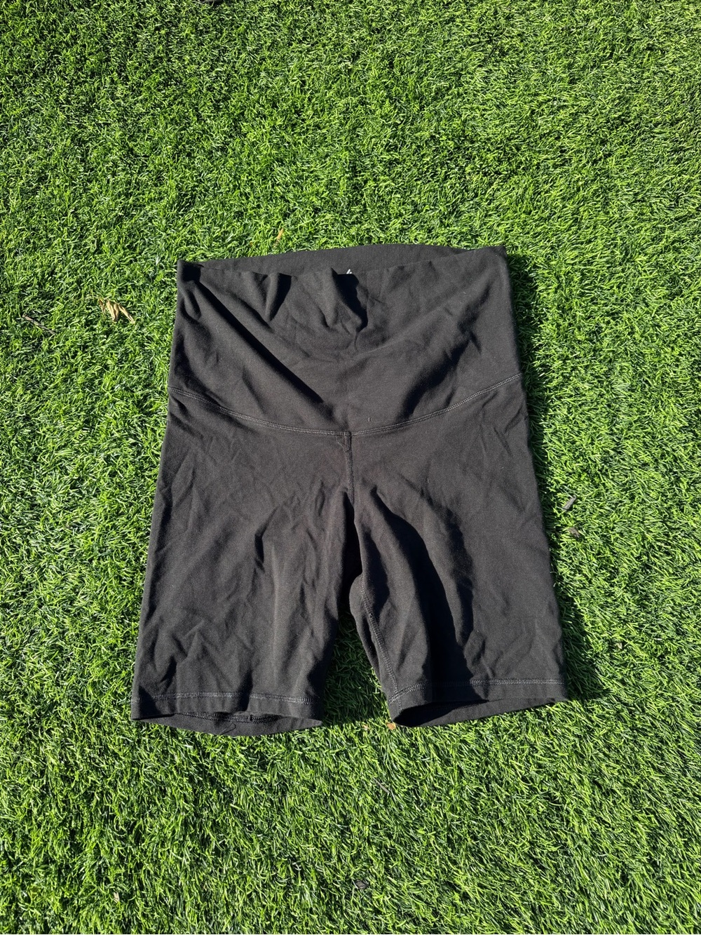 Maternity Old Navy Black High-Waist Bike Shorts